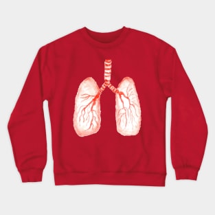 Human lungs watercolor Crewneck Sweatshirt